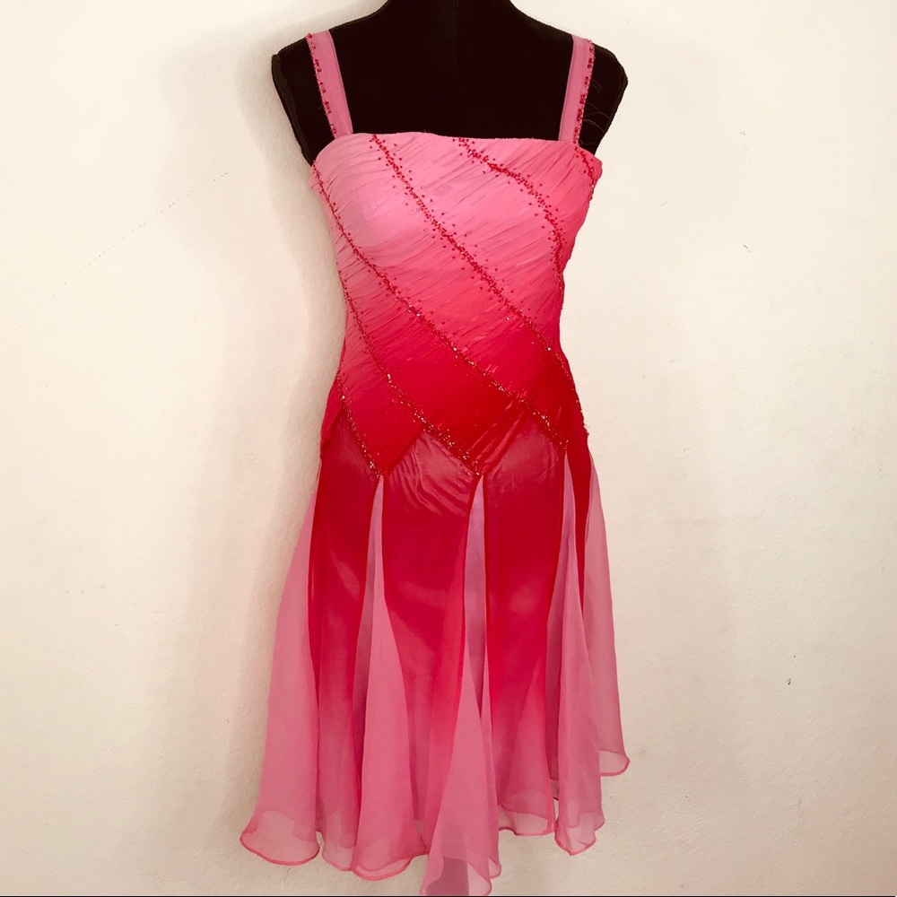 Pink Beaded Sleeveless Dress Size Small Juniors